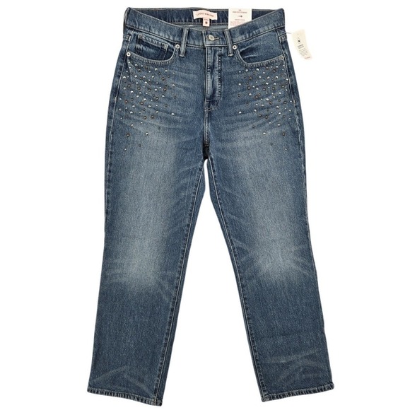 Lucky Brand Denim - Lucky Brand Zoe High Rise Crop Straight 8/29 Jeans NWT Decorative Studs